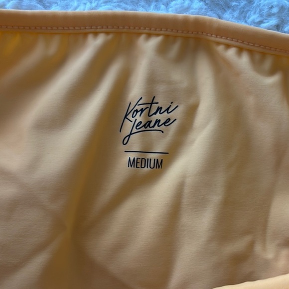 Kortni Jeane Women's Vibrant Orange Tie-Front Swim Top - Picture 4 of 4